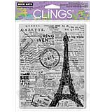 SO: Cling - Newspaper Eiffel Tower