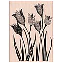 SO: Wood Stamp - Newspaper Tulips