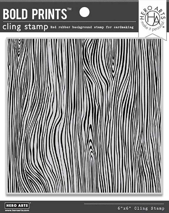Hero Arts Cling Stamps - Woodgrain Bold Prints (6x6)