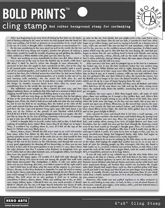 Hero Arts Cling Stamps - Novel Prose Bold Prints (6x6)