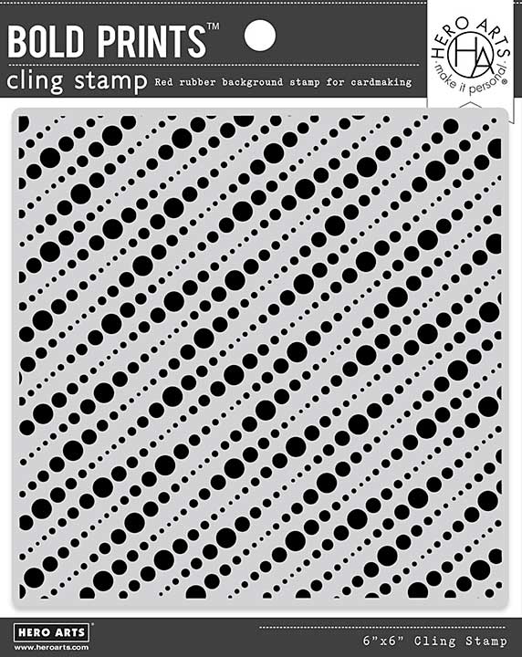 Hero Arts Background Cling Stamp 6X6 - String Dots Bold Prints