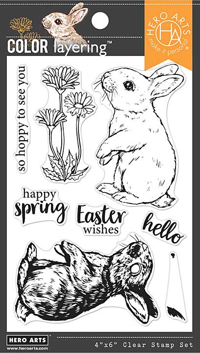 SO: Hero Arts Color Layering Clear Stamps 4X6 - Bunny
