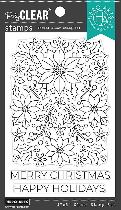 Hero Arts Clear Stamps 4X6 - Poinsettia Pattern