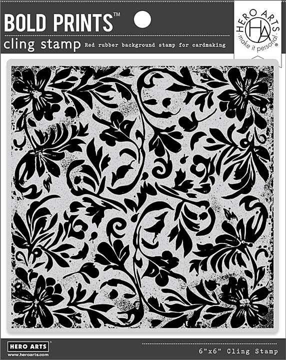 Hero Arts Cling Stamp 6X6 - Abstract Poinsettia Bold Prints