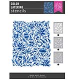 Hero Arts Whats Brewing Colour Layering Stencils Delft Floral