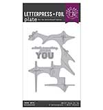 Hero Arts Best Gift Ever Letterpress + Foil Plates Wrap it Up