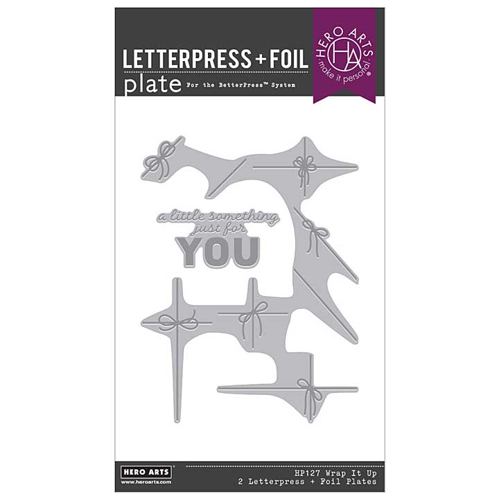 Hero Arts Best Gift Ever Letterpress + Foil Plates Wrap it Up