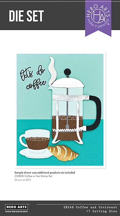 Hero Arts Whats Brewing Die Set Coffee and Croissant