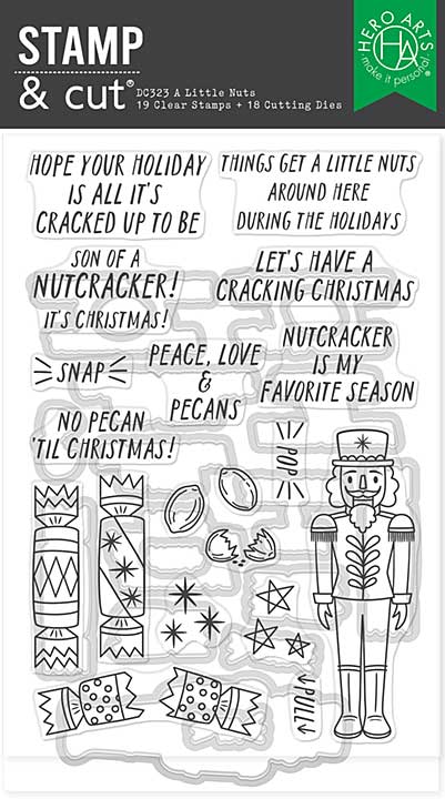 Hero Arts Crackin Christmas Stamp and Cut A Little Nuts