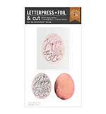 Hero Arts Eggstra Special Letterpress + Foil and Cut Happy Easter