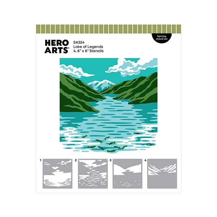 Hero Arts Dont Stop Believing Stencil Set Lake of Legends