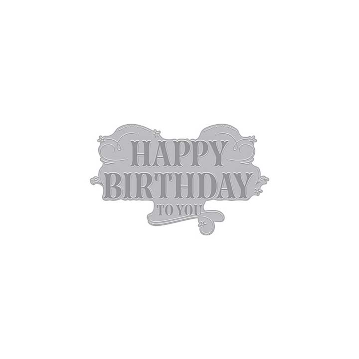 Hero Arts Happy Birthday BetterPress + Foil Plate