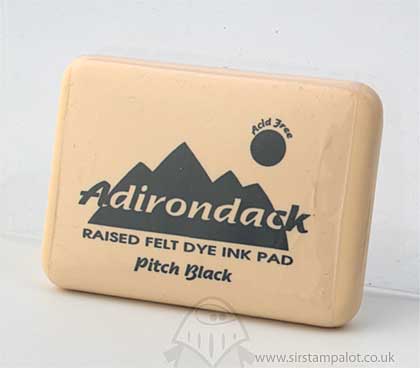 SO: Adirondack Dye Ink Pad - Pitch Black ( Raised Felt)