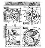 SO: Tim Holtz EZ Mount Stamp Set - Travel Blueprint
