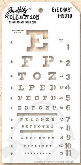 SO: Tim Holtz Layering Stencil - Eye Chart