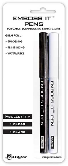 SO: Inkssentials Emboss It Pens 2pk - Black and Clear
