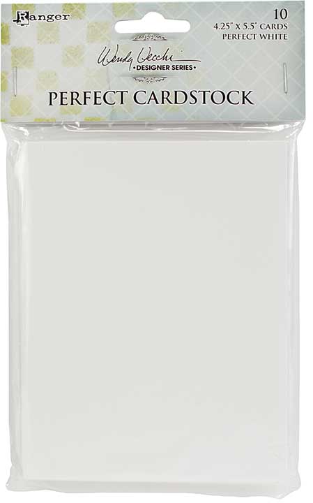 SO: Wendy Vecchi Perfect Cardstock 4.25X5.5 10pk - White Cards