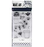 Wendy Vecchi Make Art Stamp, Die & Stencil Set - Flower Pot