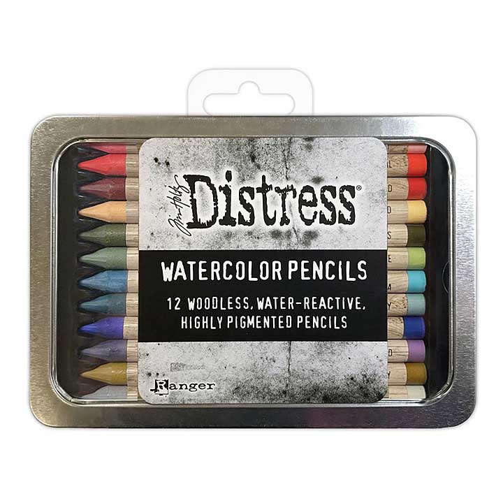 NEW 	Tim Holtz Distress Watercolour Pencils Set 6 (12 pk)