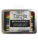 NEW 	Tim Holtz Distress Watercolour Pencils Set 5 (12 pk)