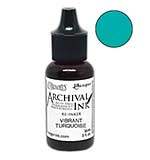 Ranger Dyan Reaveley Dylusions Archival Ink Vibrant Turquoise Re-Inker 0.5 fl oz (ARD85362)