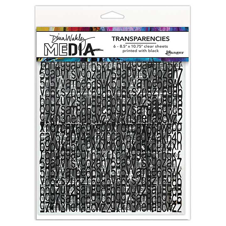 SO: Ranger Dina Wakley MEdia Transparencies Typography Set 2