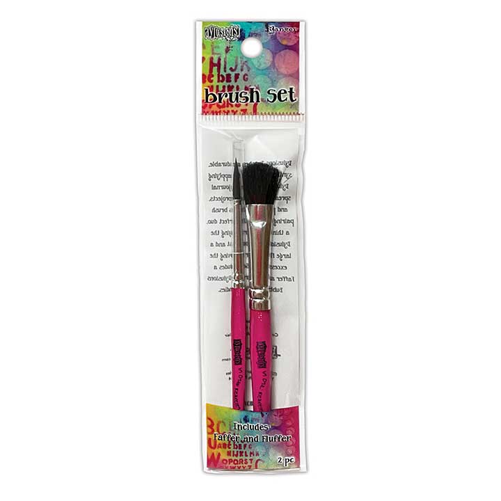 Ranger Dyan Reaveley Dylusions Dyamond Brush Set Faffer and Fluffer (2pcs)