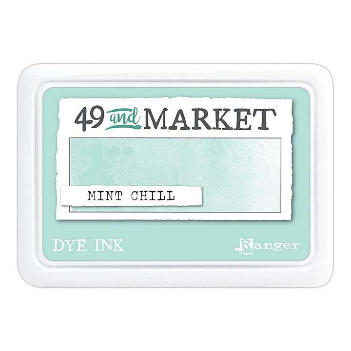 Ranger 49 and Market Dye Ink Pad Mint Chill