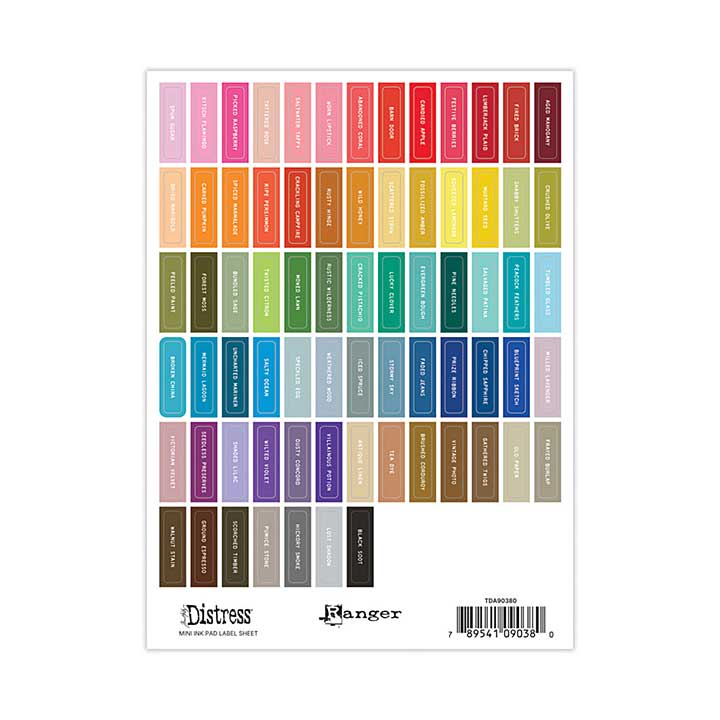 Ranger Tim Holtz Distress Mini Ink Pad Label Sheet White