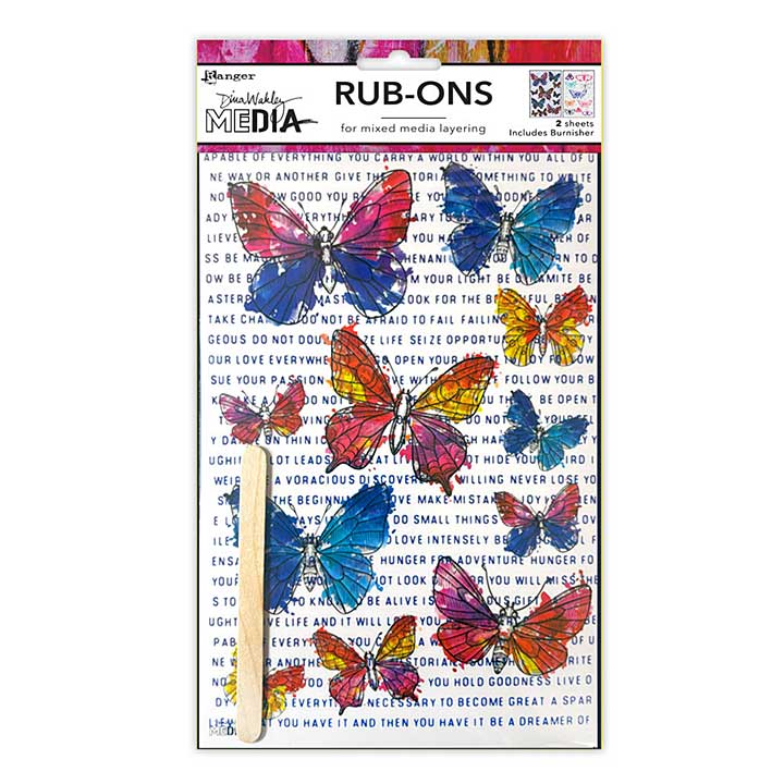 Ranger Dina Wakley MEdia Rub-Ons Flutters
