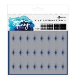 Simon Hurley create. Layering Stencils 6x6 Inch Diamonds (4pcs)