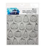 Simon Hurley create. Background Stamp 6x6 Inch Jack O' Lanterns
