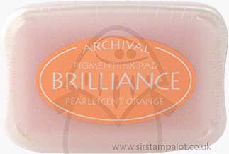 Brilliance Pigment Inkpad - Pearlescent Orange