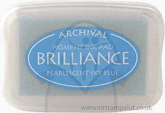 Brilliance Pigment Inkpad - Pearlescent Sky Blue