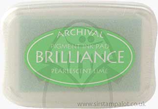 SO: Brilliance Pigment Inkpad - Pearlescent Lime
