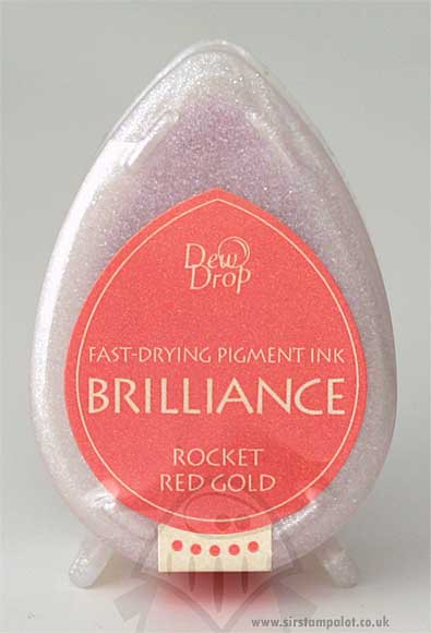 SO: Brilliance Dew Drop Pigment Ink - Rocket Red Gold