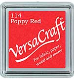 SO: VersaCraft Fabric - Small Ink Pad - Poppy Red