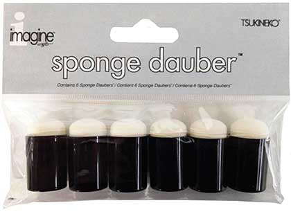 SO: Sponge Daubers for inking and stenciling [6 Piece Set] - Finger tip sponge applicator
