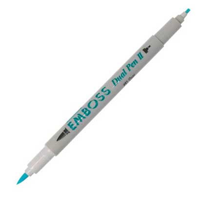 Embossing Pen II - Clear Sticky Ink (Brush End and Narrow Calligraphy - Dual End)