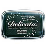 Tsukineko Delicata Large Inkpads Black Shimmer