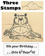Grin and Bear It Stamp Trio (3 Stamps)