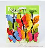 SO: Petaloo Flora Doodles - Velvet Butterflies - Brites Brights