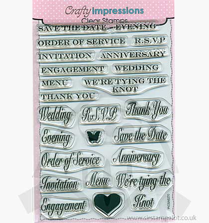 SO: Crafty Impressions Clear Stamps set - Wedding Sentiments