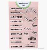 SO: Paula Pascual Clear Stamps - Large All Year Round Messages