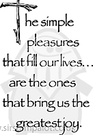 SO: The Simple Pleasures...