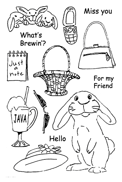 Clear Stamp Set - Mouthfuls - Rabbit