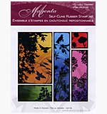 SO: Magenta Self-Cling Rubber Stamp set - Nature Silhouette