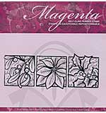 SO: Magenta Self-Cling Rubber Stamp - Floral Holiday Trio