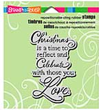 SO: Stampendous Christmas Cling Rubber Stamp 4.75x4.5 Sheet - Christmas Love