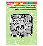 SO: Stampendous Halloween Cling Rubber Stamp 6.5x4.5 Sheet - Skull Ghoul